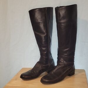 Michelle D Women's Brown Leather Boots Size 9M